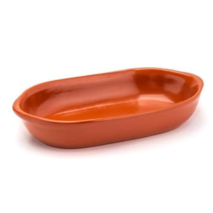 Travessa Ceramica Oval Marrom – 32cm X 17cm - M – 1600ml