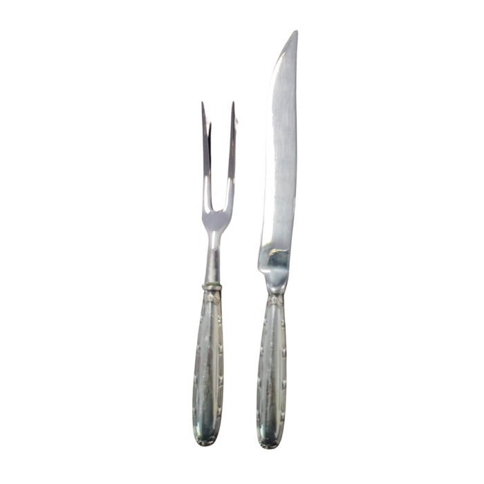 Conjunto Trinchante Carne Fracalanza Prata