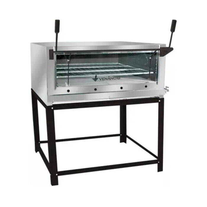 Forno Industrial Guilhotina Venancio com Lastro / Pedra à Gás Botijão com Pé - 1,10m