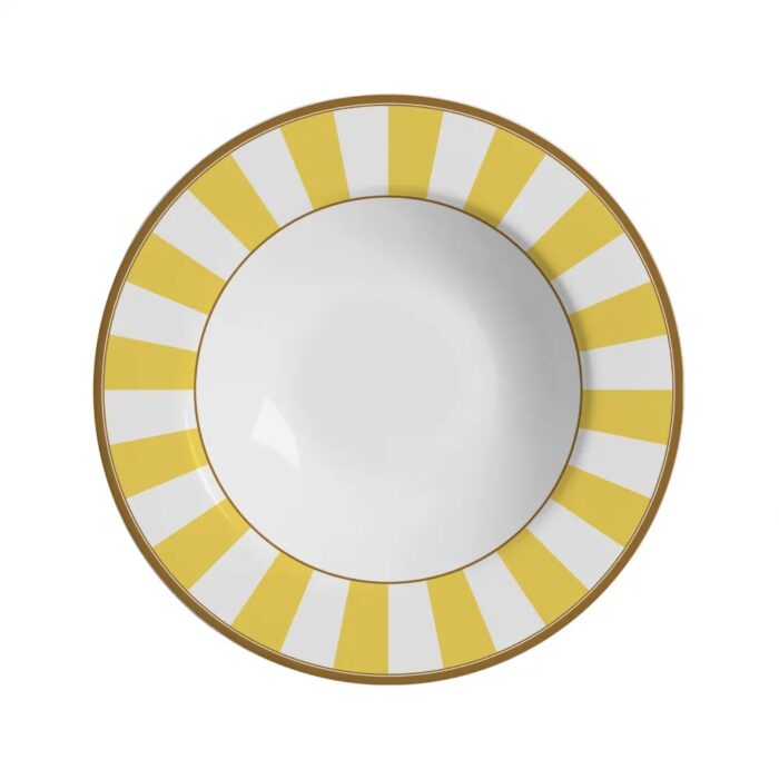 Prato Fundo Stripe Amarelo Ca1210-102