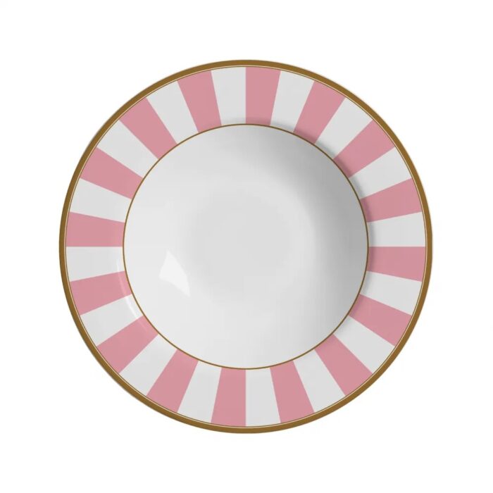 Prato Fundo Stripe Rosa Ca1213-102